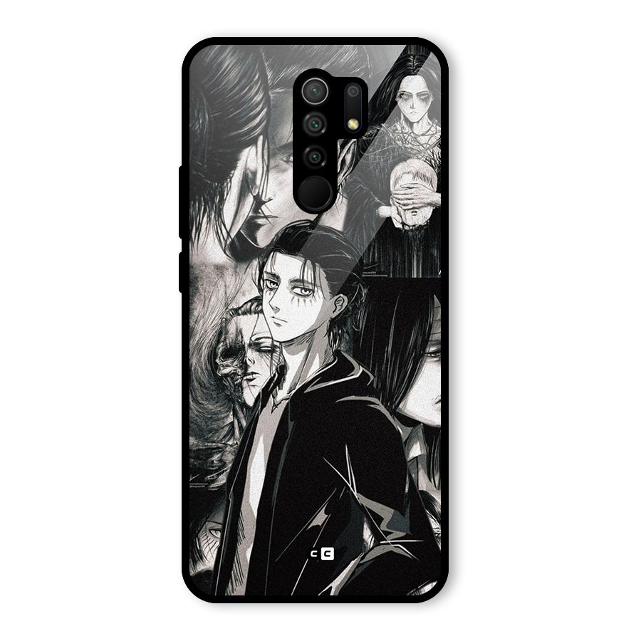 Eren Yeager Titan Glass Back Case for Poco M2