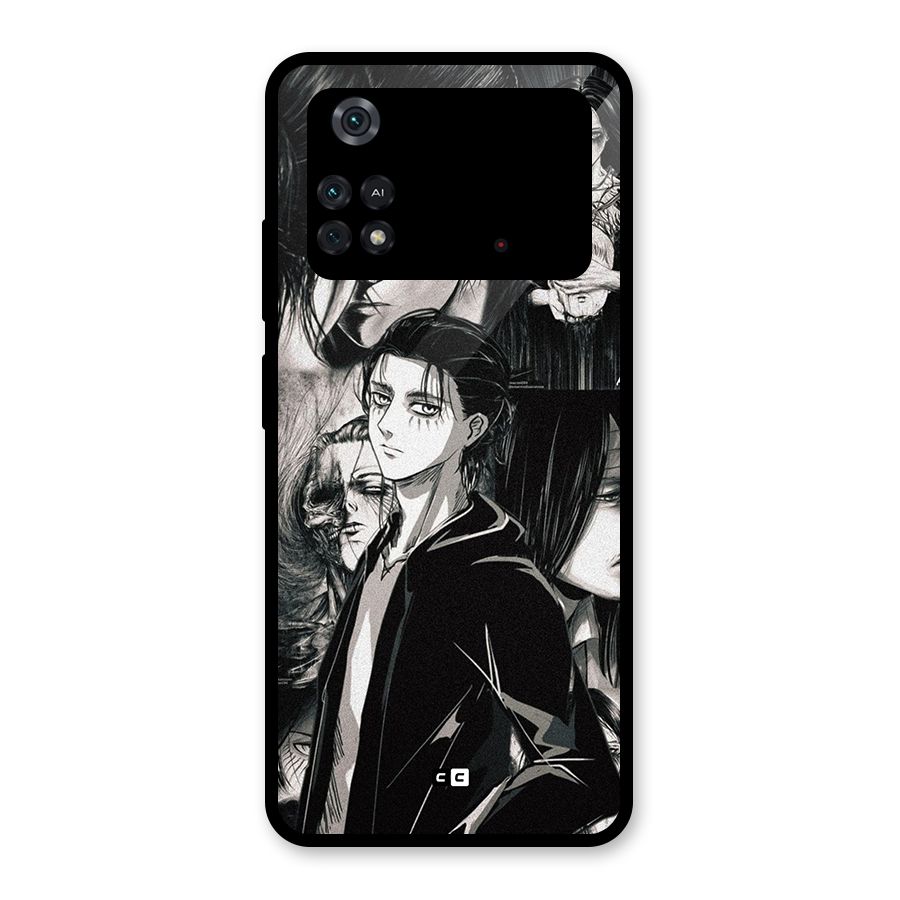 Eren Yeager Titan Glass Back Case for Poco M4 Pro 4G