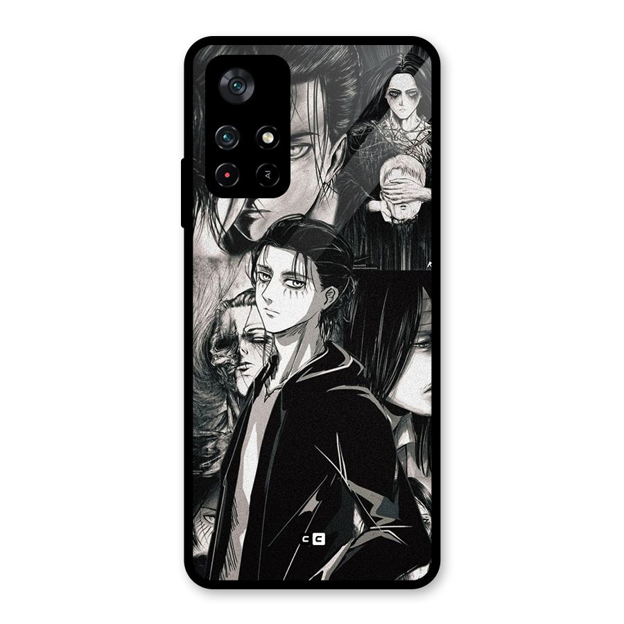 Eren Yeager Titan Glass Back Case for Poco M4 Pro 5G