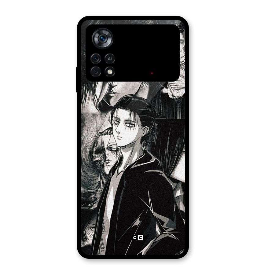 Eren Yeager Titan Glass Back Case for Poco X4 Pro 5G