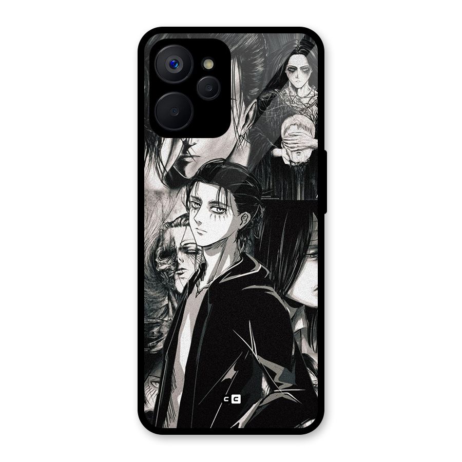 Eren Yeager Titan Glass Back Case for Realme 9i 5G