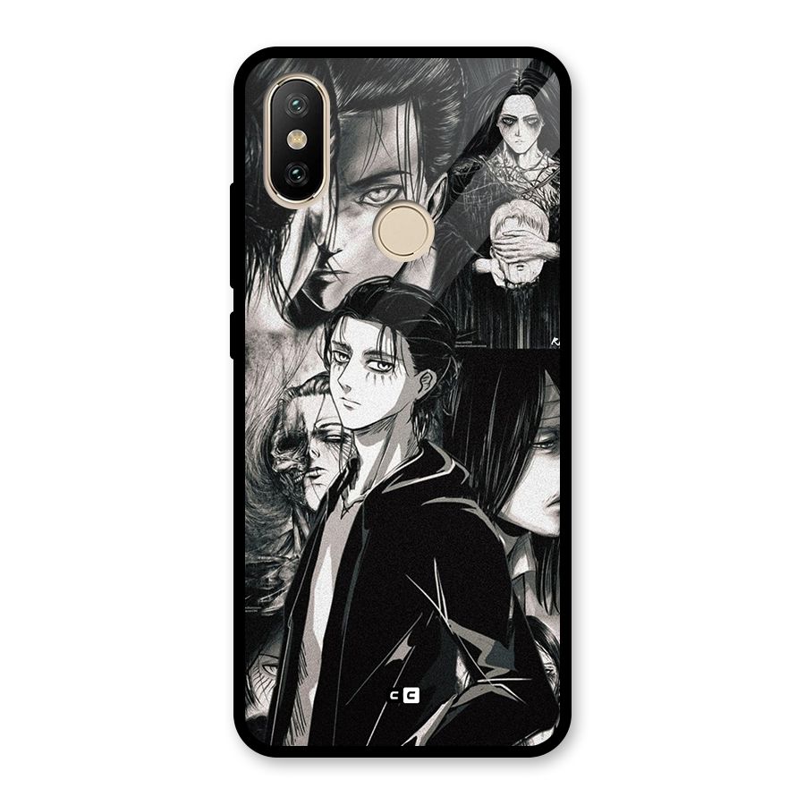 Eren Yeager Titan Glass Back Case for Redmi A2