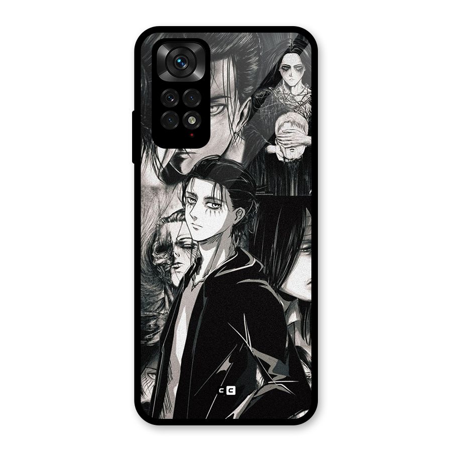 Eren Yeager Titan Glass Back Case for Redmi Note 11S