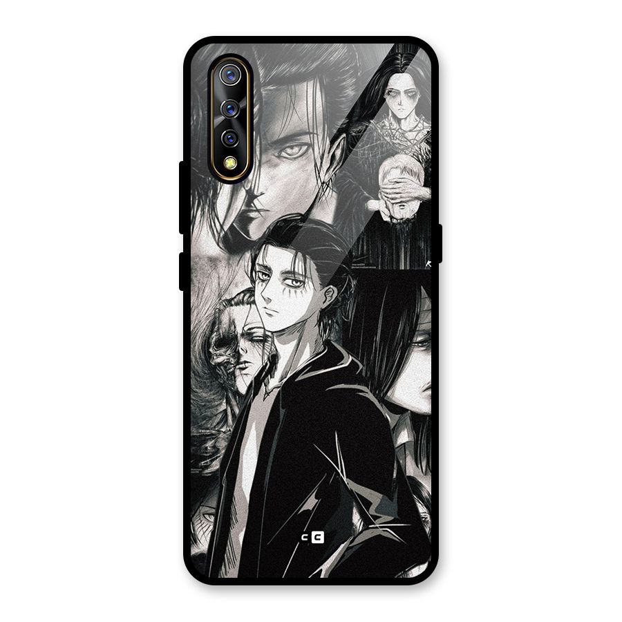 Eren Yeager Titan Glass Back Case for Vivo S1