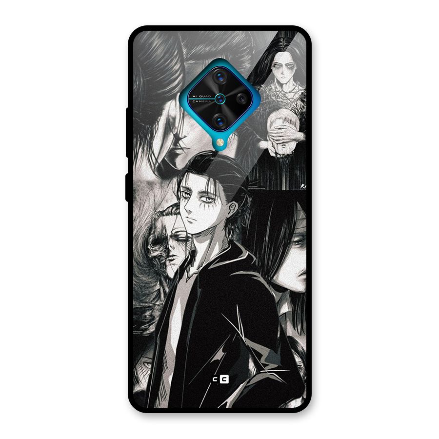 Eren Yeager Titan Glass Back Case for Vivo S1 Pro