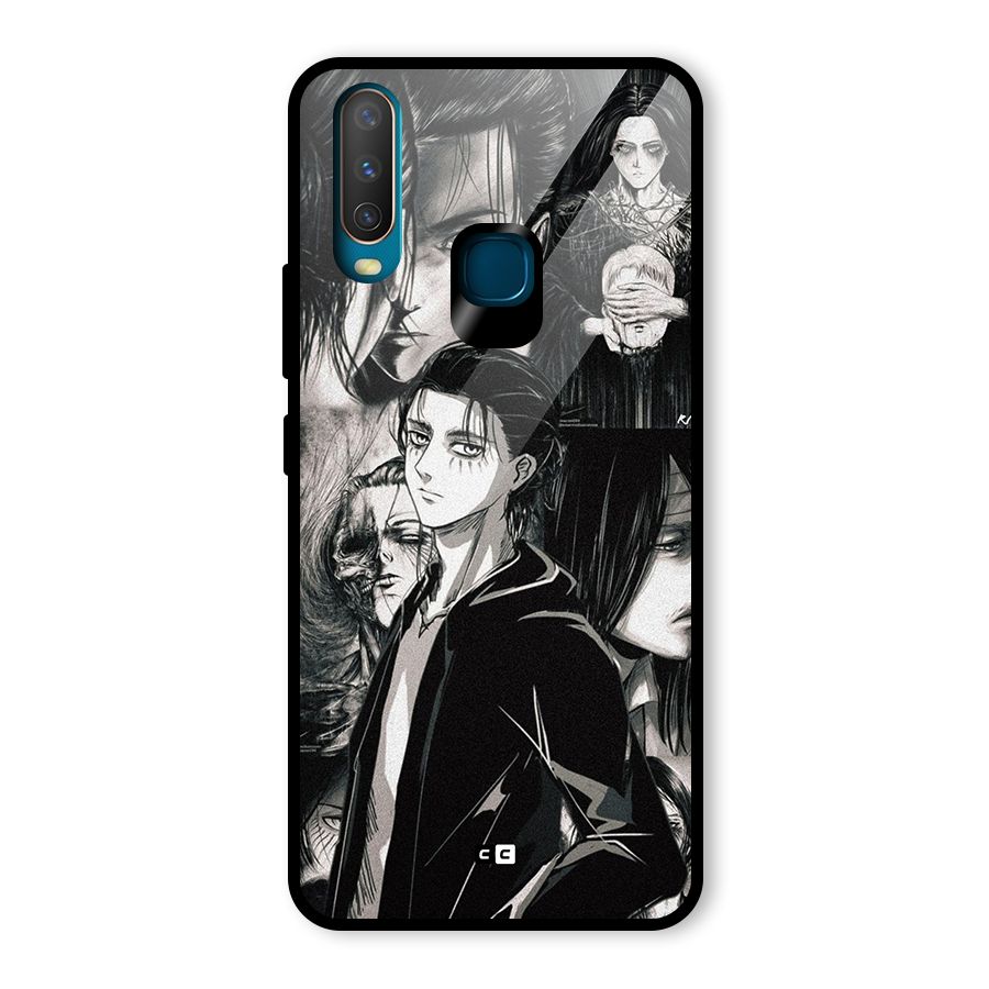 Eren Yeager Titan Glass Back Case for Vivo U10