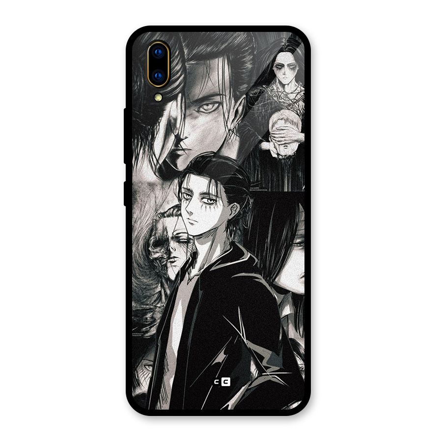 Eren Yeager Titan Glass Back Case for Vivo V11 Pro