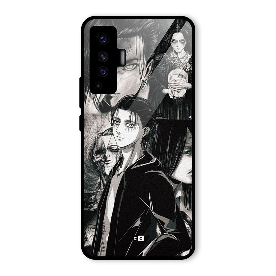 Eren Yeager Titan Glass Back Case for Vivo X50