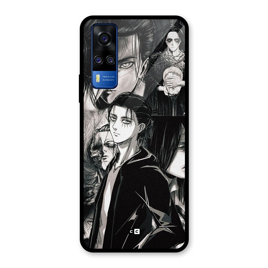 Eren Yeager Titan Glass Back Case for Vivo Y31