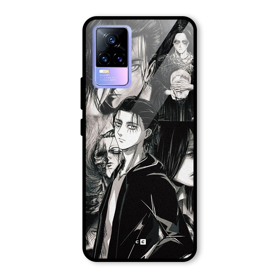 Eren Yeager Titan Glass Back Case for Vivo Y73