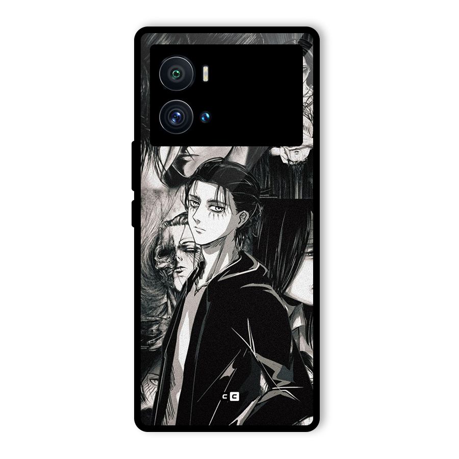 Eren Yeager Titan Glass Back Case for Vivo iQOO 9 Pro