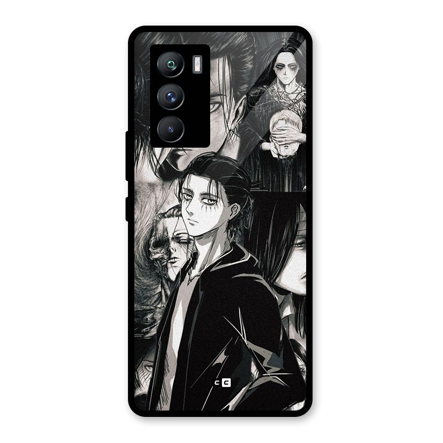 Eren Yeager Titan Glass Back Case for Vivo iQOO 9 SE