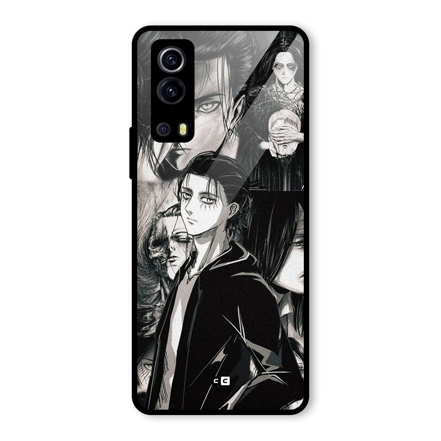 Eren Yeager Titan Glass Back Case for Vivo iQOO Z3