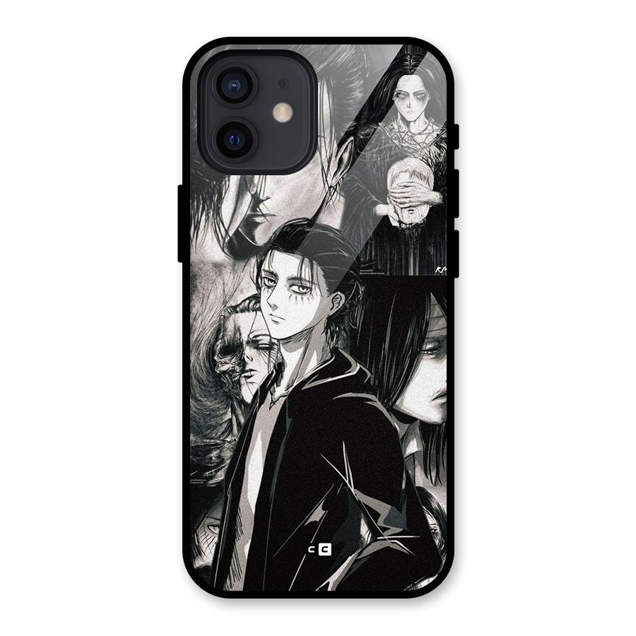 Eren Yeager Titan Glass Back Case for iPhone 12