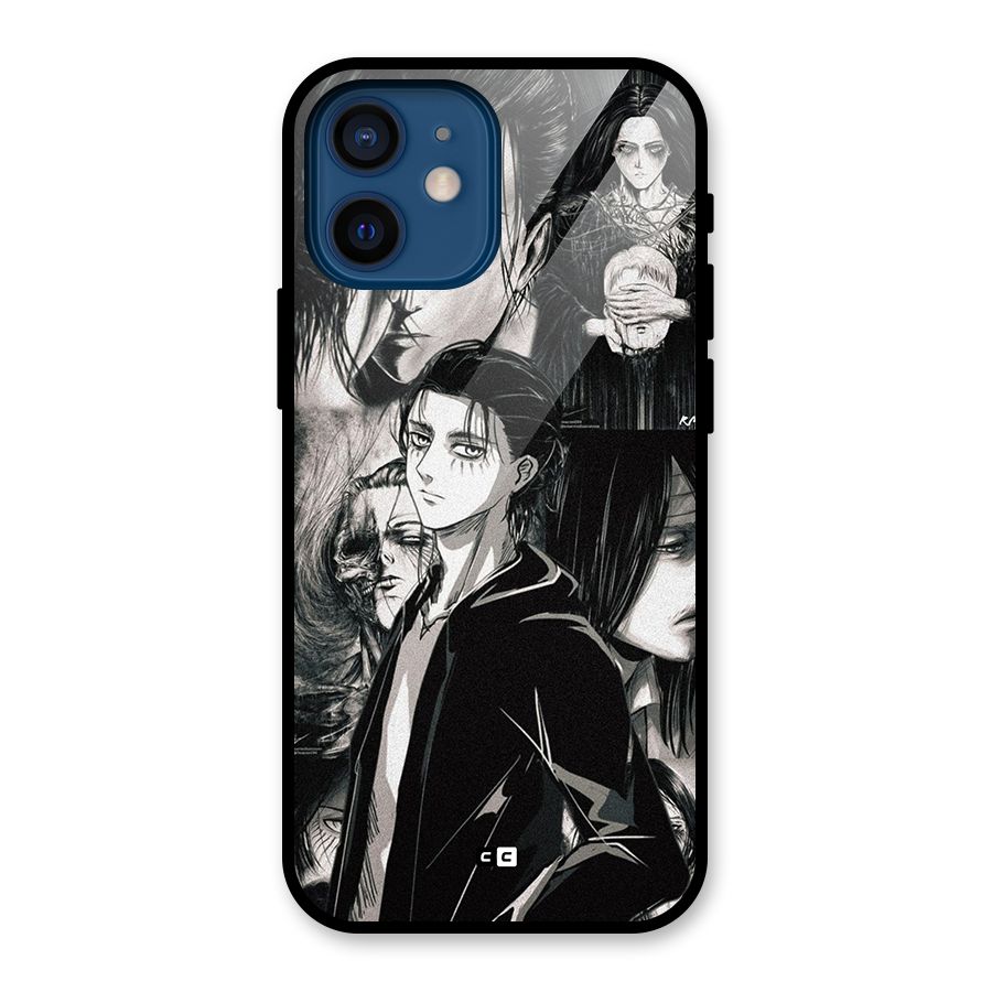 Eren Yeager Titan Glass Back Case for iPhone 12 Mini