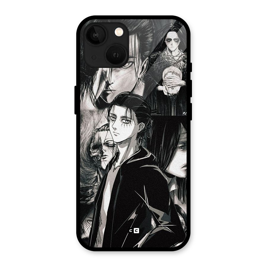 Eren Yeager Titan Glass Back Case for iPhone 13