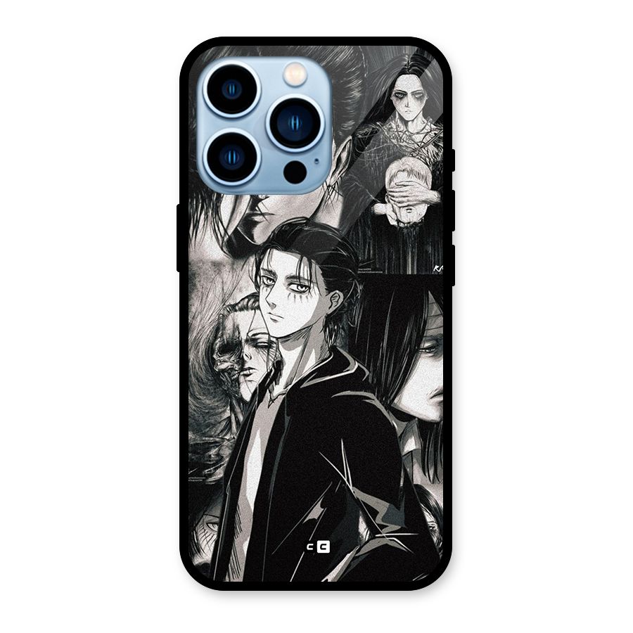 Eren Yeager Titan Glass Back Case for iPhone 13 Pro