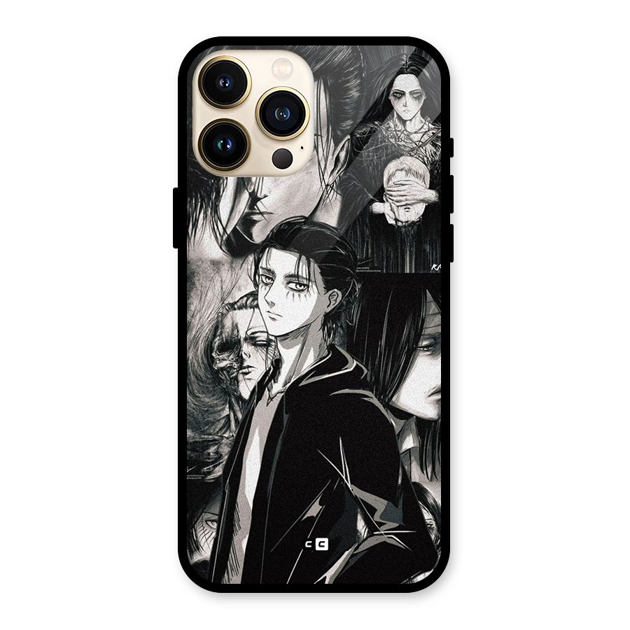 Eren Yeager Titan Glass Back Case for iPhone 13 Pro Max