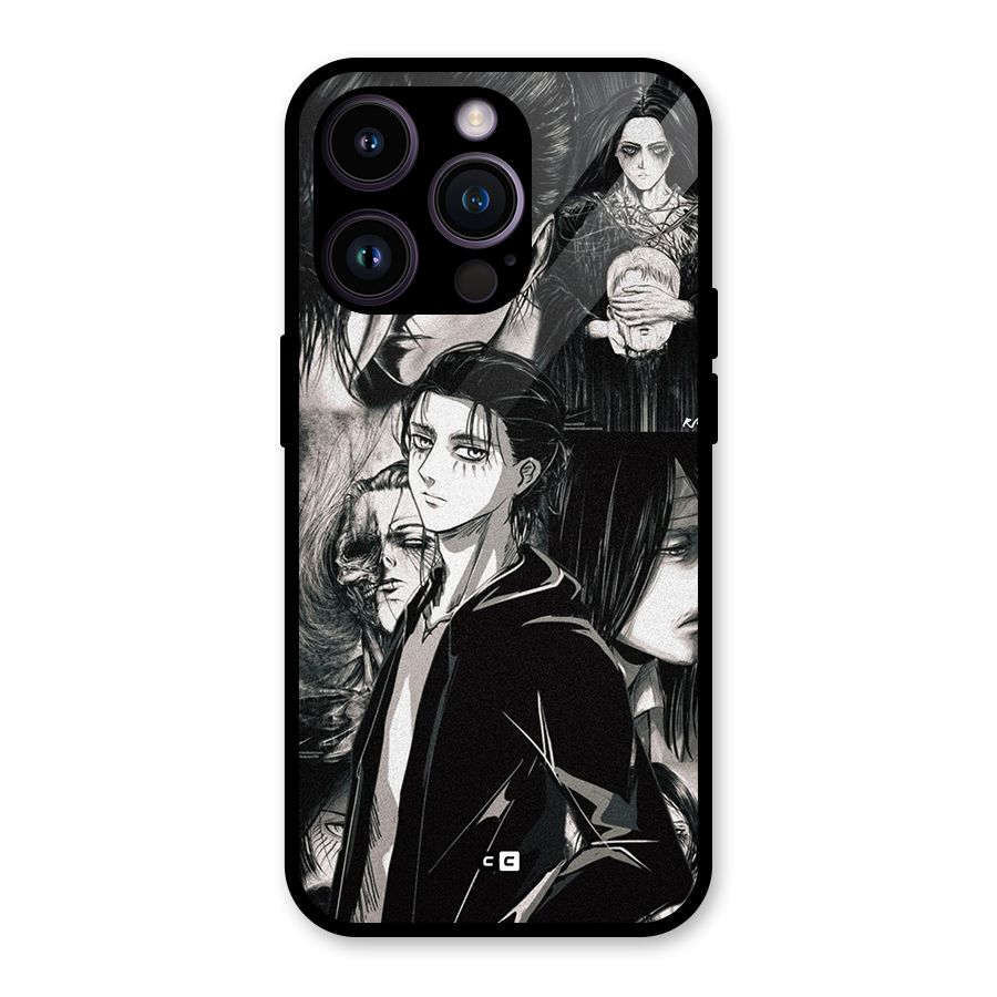 Eren Yeager Titan Glass Back Case for iPhone 14 Pro
