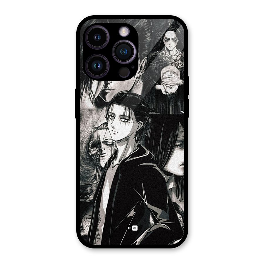 Eren Yeager Titan Glass Back Case for iPhone 14 Pro Max
