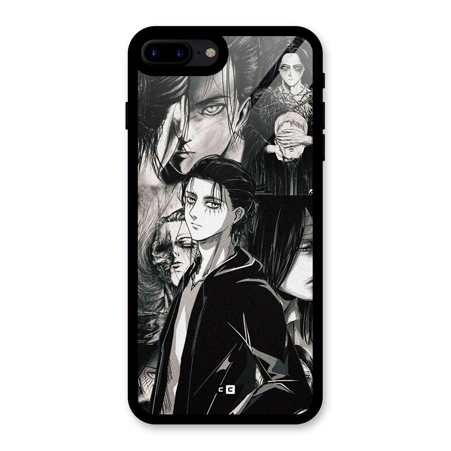 Eren Yeager Titan Glass Back Case for iPhone 8 Plus