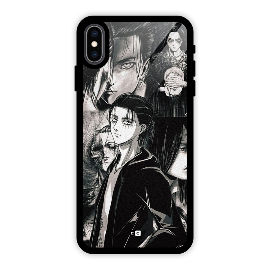 Eren Yeager Titan Glass Back Case for iPhone XS Max