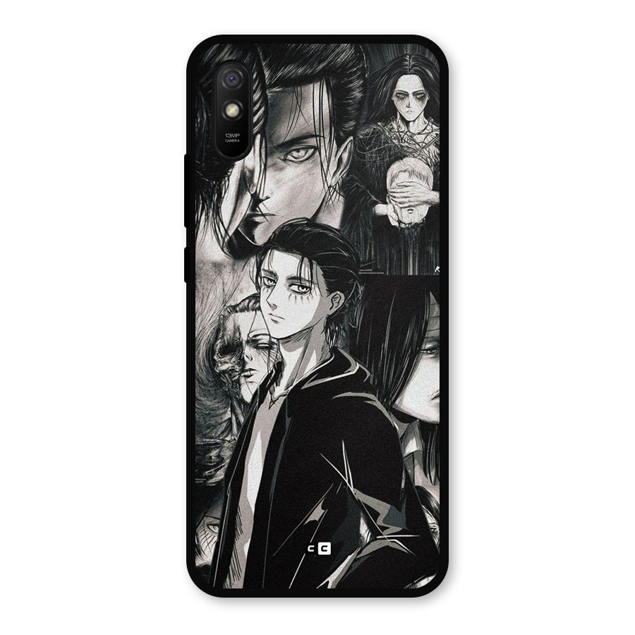 Eren Yeager Titan Metal Back Case for Redmi 9a
