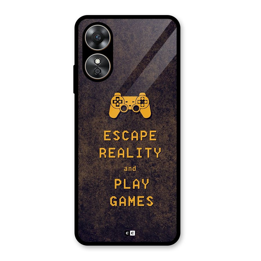 Escape Reality Glass Back Case for Oppo A17