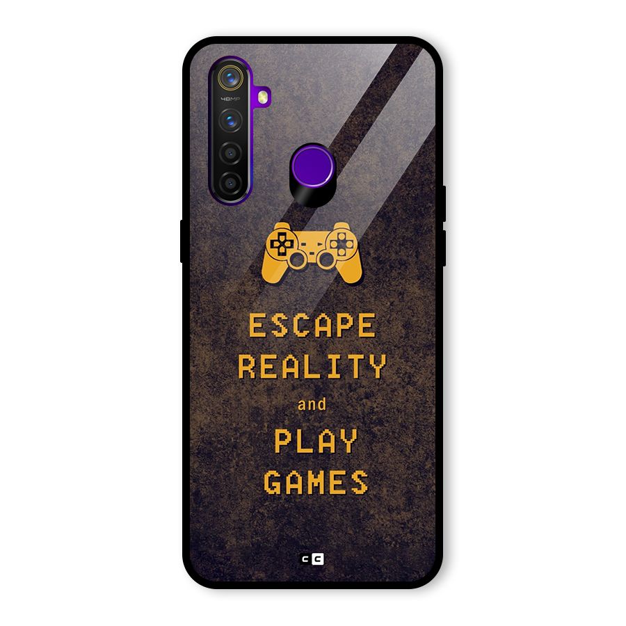 Escape Reality Glass Back Case for Realme 5 Pro
