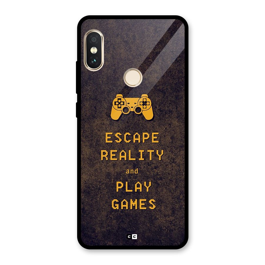 Escape Reality Glass Back Case for Redmi Note 5 Pro