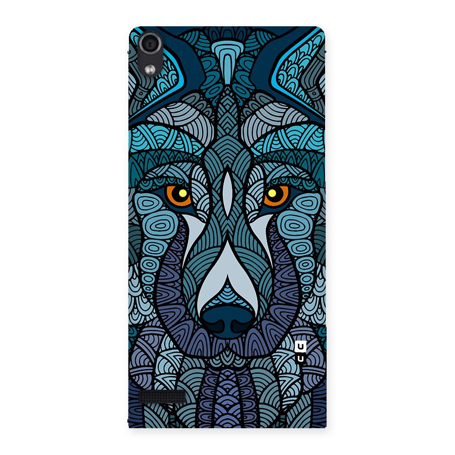 Ethnic Wolf Art Illustration Back Case for Ascend P6