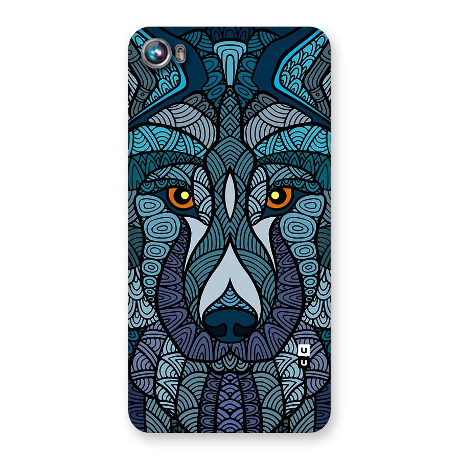 Ethnic Wolf Art Illustration Back Case for Canvas Fire 4 (A107)