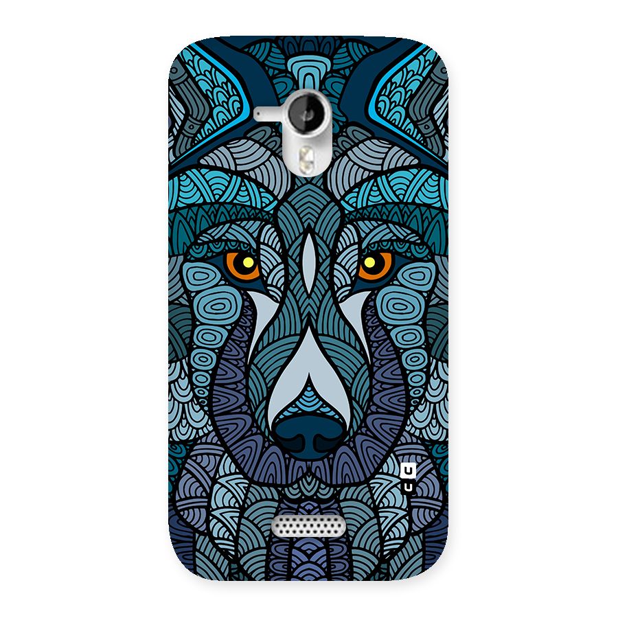 Ethnic Wolf Art Illustration Back Case for Canvas HD A116