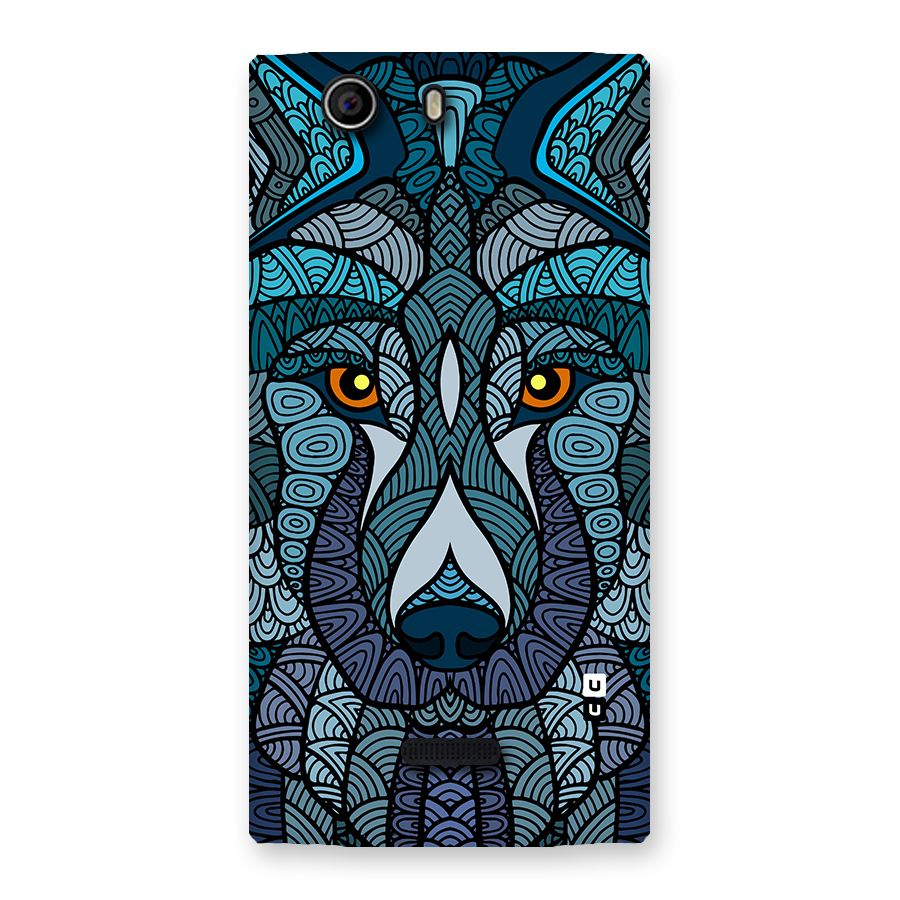 Ethnic Wolf Art Illustration Back Case for Canvas Nitro 2 E311