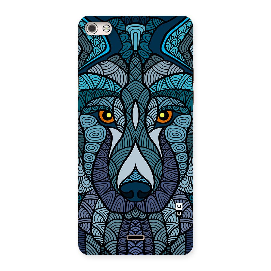 Ethnic Wolf Art Illustration Back Case for Canvas Silver 5