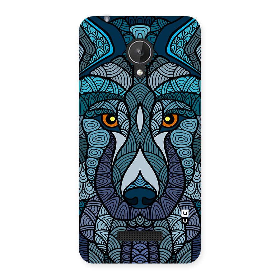 Ethnic Wolf Art Illustration Back Case for Canvas Spark Q380