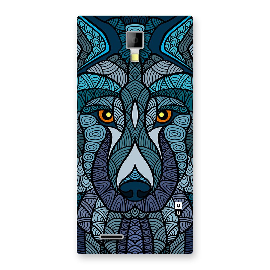 Ethnic Wolf Art Illustration Back Case for Canvas Xpress A99