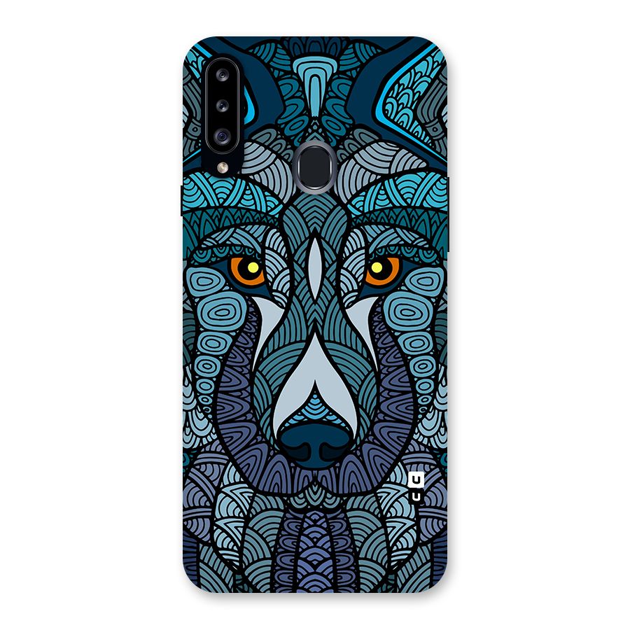 Ethnic Wolf Art Illustration Back Case for Galaxy A20s