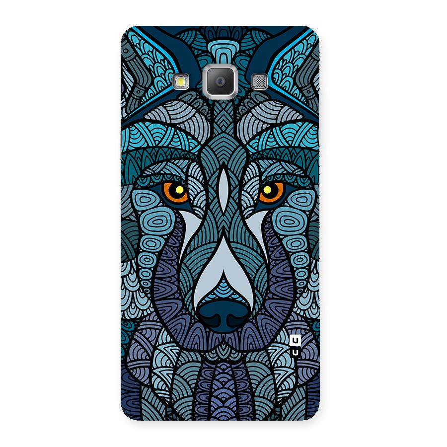Ethnic Wolf Art Illustration Back Case for Galaxy A7