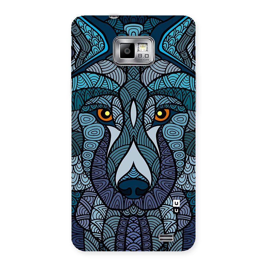 Ethnic Wolf Art Illustration Back Case for Galaxy S2