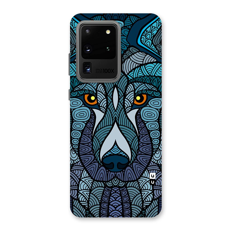 Ethnic Wolf Art Illustration Back Case for Galaxy S20 Ultra