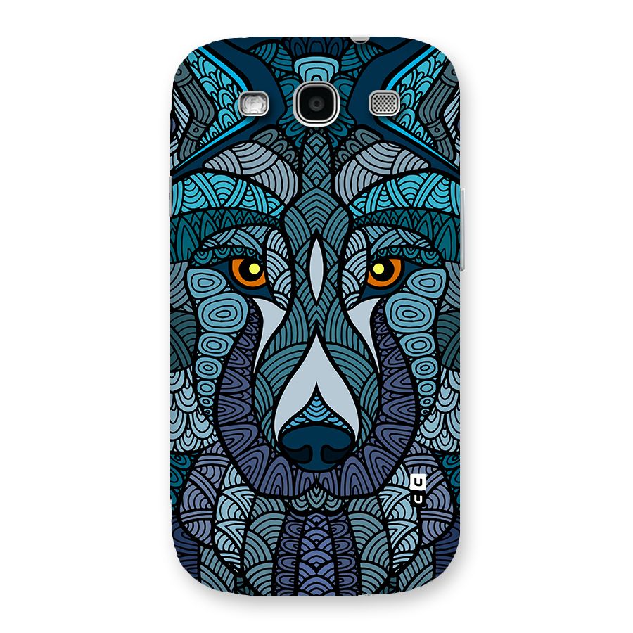 Ethnic Wolf Art Illustration Back Case for Galaxy S3