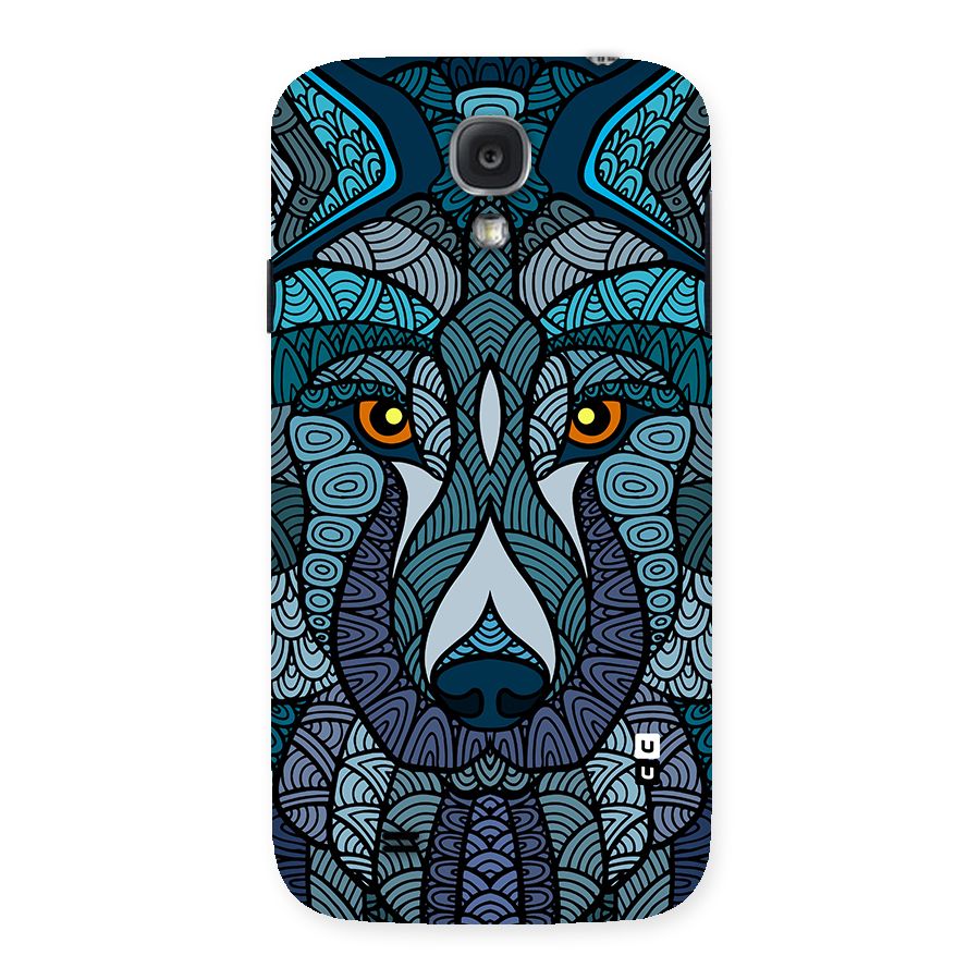 Ethnic Wolf Art Illustration Back Case for Galaxy S4