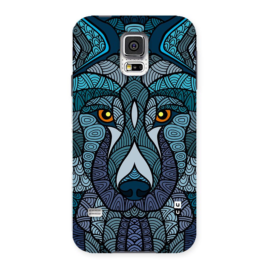 Ethnic Wolf Art Illustration Back Case for Galaxy S5