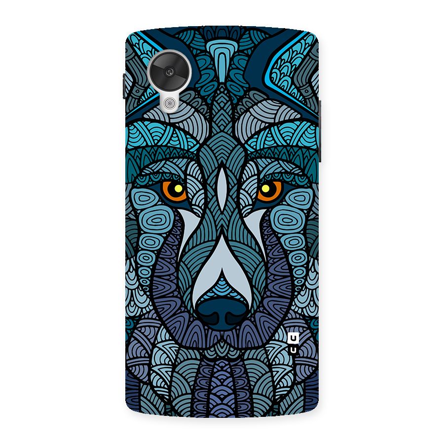 Ethnic Wolf Art Illustration Back Case for Google Nexus 5