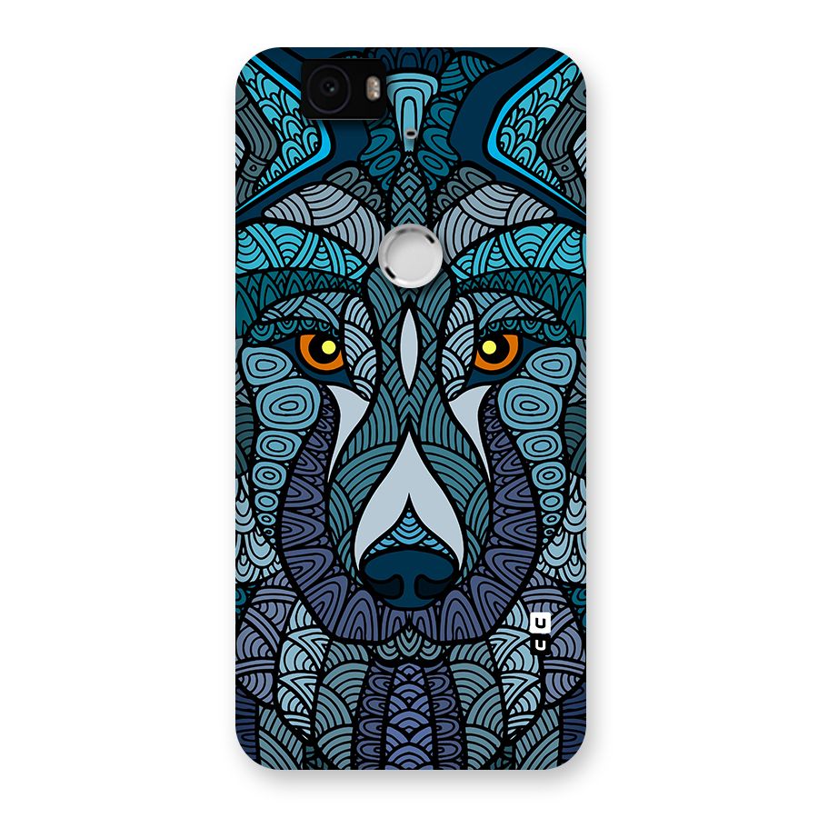 Ethnic Wolf Art Illustration Back Case for Google Nexus 6P