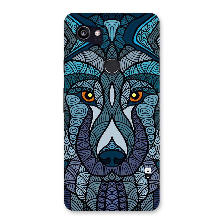 Ethnic Wolf Art Illustration Back Case for Google Pixel 2 XL
