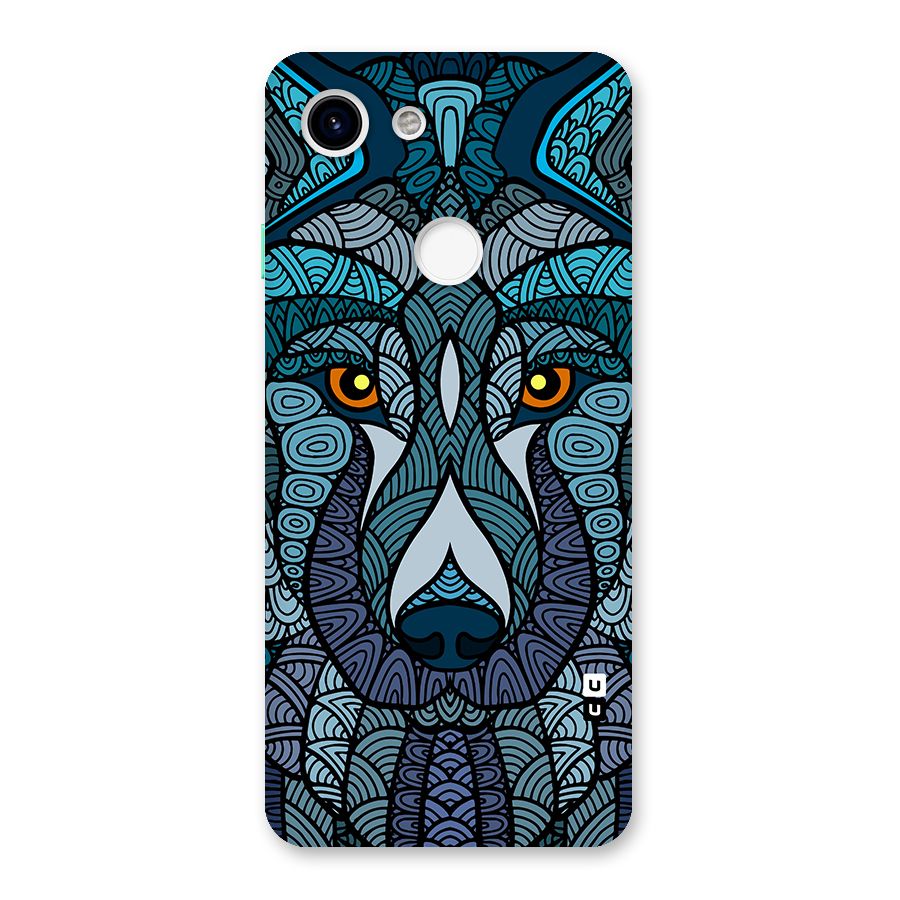 Ethnic Wolf Art Illustration Back Case for Google Pixel 3
