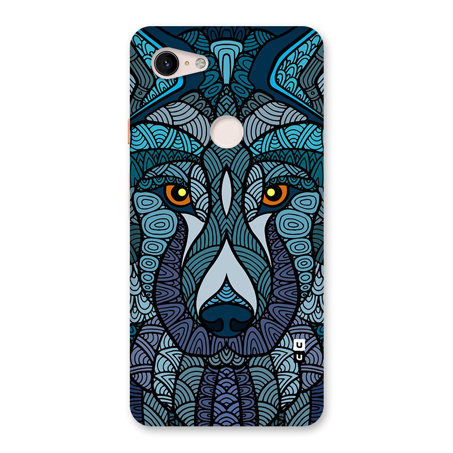 Ethnic Wolf Art Illustration Back Case for Google Pixel 3 XL