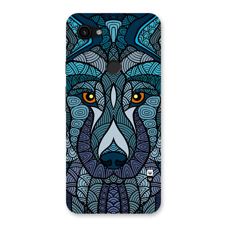 Ethnic Wolf Art Illustration Back Case for Google Pixel 3a XL
